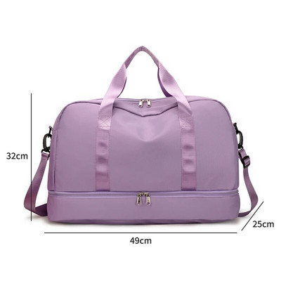 TINYAT lielas ceļojumu somas sievietēm Rokassoma Neilona Bagāžas somas Crossbody Bag Vīriešu ceļojumu soma Ikdienas sieviešu modes sporta soma