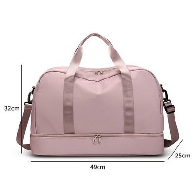 TINYAT lielas ceļojumu somas sievietēm Rokassoma Neilona Bagāžas somas Crossbody Bag Vīriešu ceļojumu soma Ikdienas sieviešu modes sporta soma