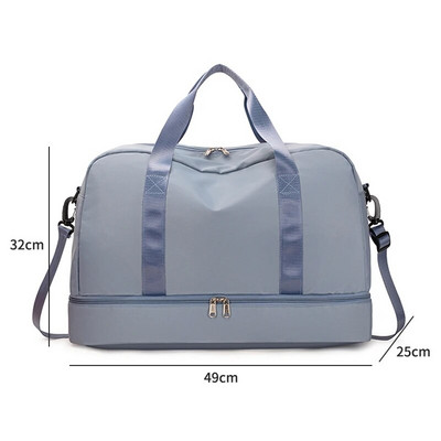 TINYAT lielas ceļojumu somas sievietēm Rokassoma Neilona Bagāžas somas Crossbody Bag Vīriešu ceļojumu soma Ikdienas sieviešu modes sporta soma