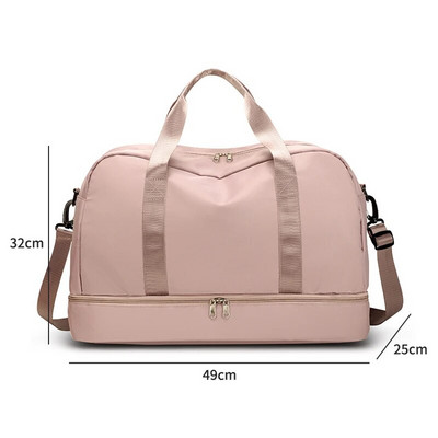 TINYAT lielas ceļojumu somas sievietēm Rokassoma Neilona Bagāžas somas Crossbody Bag Vīriešu ceļojumu soma Ikdienas sieviešu modes sporta soma