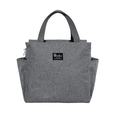 Izolācijas pusdienu maisiņu kaste Pusdienu soma Alumīnija folija Liela ietilpība saldētava Darbam studentu pusdienu komplekts Divas sānu kabatas