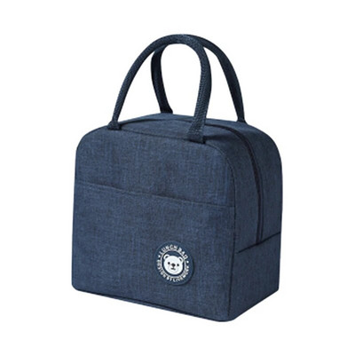 Izolācijas pusdienu maisiņu kaste Pusdienu soma Alumīnija folija Liela ietilpība saldētava Darbam studentu pusdienu komplekts Divas sānu kabatas