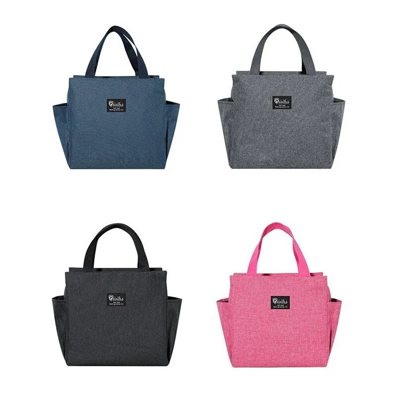 Izolācijas pusdienu maisiņu kaste Pusdienu soma Alumīnija folija Liela ietilpība saldētava Darbam studentu pusdienu komplekts Divas sānu kabatas