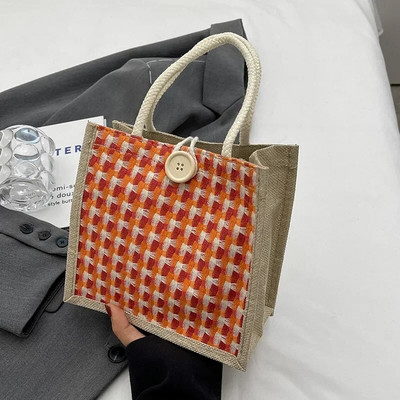 Ins torbe za ručak za žene Houndstooth Mala torba za ručak Torba za pohranu hrane Funkcionalna prijenosna torba za piknik na otvorenom Lonchera