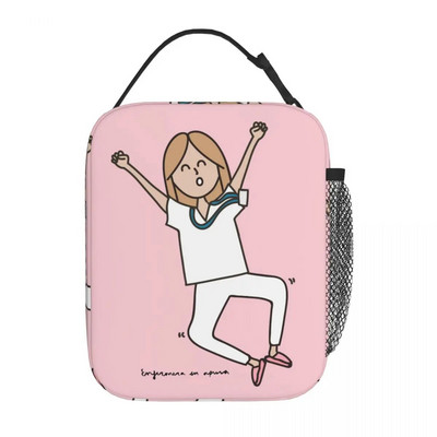 Γελοιογραφία Ladies Nurse Doctor Lunch Boxes Cute Enfermera En Apuros Lunch Bags for Nurse Insolated Container Food