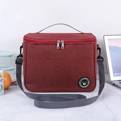 2023 Φορητή τσάντα μεσημεριανού γεύματος θερμομονωμένο κουτί γεύματος Tote Cooler Handbag Αδιάβροχο σακίδιο πλάτης Bento Pouch Company Τσάντες αποθήκευσης τροφίμων