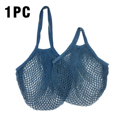 Var mazgāt kokvilnas sieta virvi organisko tote īss tote network soma Pārnēsājami atkārtoti pārtikas preču maisiņi augļu un dārzeņu maisiņi