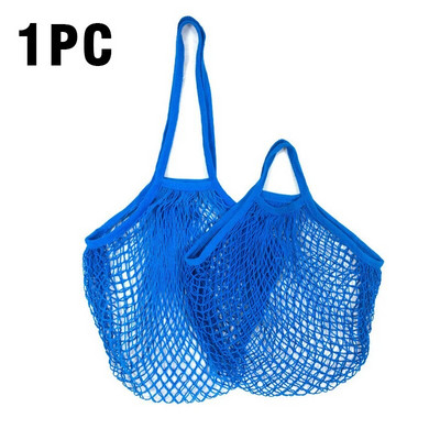 Var mazgāt kokvilnas sieta virvi organisko tote īss tote network soma Pārnēsājami atkārtoti pārtikas preču maisiņi augļu un dārzeņu maisiņi