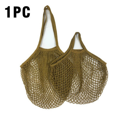 Var mazgāt kokvilnas sieta virvi organisko tote īss tote network soma Pārnēsājami atkārtoti pārtikas preču maisiņi augļu un dārzeņu maisiņi