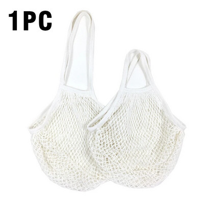 Var mazgāt kokvilnas sieta virvi organisko tote īss tote network soma Pārnēsājami atkārtoti pārtikas preču maisiņi augļu un dārzeņu maisiņi