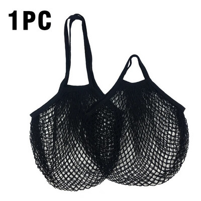 Var mazgāt kokvilnas sieta virvi organisko tote īss tote network soma Pārnēsājami atkārtoti pārtikas preču maisiņi augļu un dārzeņu maisiņi