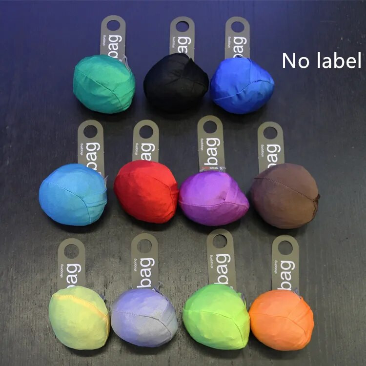 Μαύρη στρογγυλή μπάλα Ελαστική βαμβακερή τσάντα για ψώνια αναδιπλούμενη επαναχρησιμοποιήσιμη φορητή τσάντα ώμου Πτυσσόμενη εκτύπωση τσαντών τσάντας