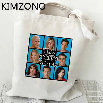 Friends Tv Show iepirkumu maisiņš pircējs otrreizējās pārstrādes maisiņš atkārtoti lietojams bolsa bolso iepirkumu maisiņš bolsa compra sacola sac tissu