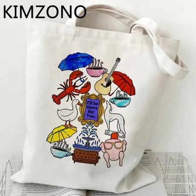 Friends Tv Show iepirkumu maisiņš pircējs otrreizējās pārstrādes maisiņš atkārtoti lietojams bolsa bolso iepirkumu maisiņš bolsa compra sacola sac tissu
