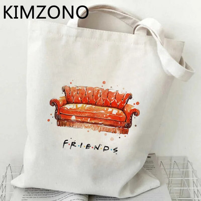 Friends Tv Show iepirkumu maisiņš pircējs otrreizējās pārstrādes maisiņš atkārtoti lietojams bolsa bolso iepirkumu maisiņš bolsa compra sacola sac tissu