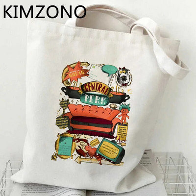 Friends Tv Show iepirkumu maisiņš pircējs otrreizējās pārstrādes maisiņš atkārtoti lietojams bolsa bolso iepirkumu maisiņš bolsa compra sacola sac tissu