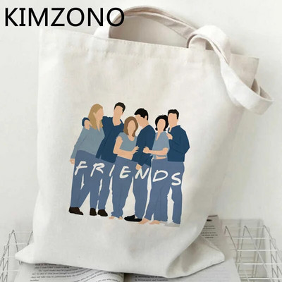 Friends Tv Show iepirkumu maisiņš pircējs otrreizējās pārstrādes maisiņš atkārtoti lietojams bolsa bolso iepirkumu maisiņš bolsa compra sacola sac tissu