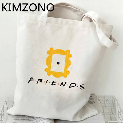 Friends Tv Show iepirkumu maisiņš pircējs otrreizējās pārstrādes maisiņš atkārtoti lietojams bolsa bolso iepirkumu maisiņš bolsa compra sacola sac tissu