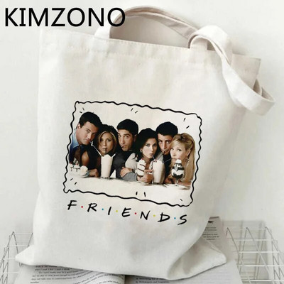 Friends Tv Show iepirkumu maisiņš pircējs otrreizējās pārstrādes maisiņš atkārtoti lietojams bolsa bolso iepirkumu maisiņš bolsa compra sacola sac tissu