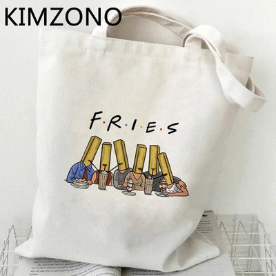 Friends Tv Show iepirkumu maisiņš pircējs otrreizējās pārstrādes maisiņš atkārtoti lietojams bolsa bolso iepirkumu maisiņš bolsa compra sacola sac tissu