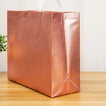 Модна лъскава лазерна сгъваема пазарска чанта Екологична торбичка сгъваема торбичка Многократна чанта за хранителни стоки Пазарски чанти с голям капацитет