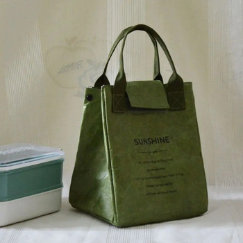 Нова хартиена чанта за обяд Tote Bag Изолация Хладилна преносима водоустойчива чанта за съхранение Училищна кутия за пикник на открито