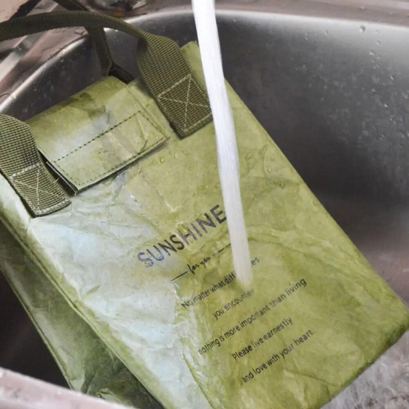 Νέα χάρτινη τσάντα μεσημεριανού τσάντα τσάντα τσάντα μόνωσης Ψυγμένη φορητή αδιάβροχη τσάντα αποθήκευσης Σχολικό κουτί για πικνίκ εξωτερικού χώρου