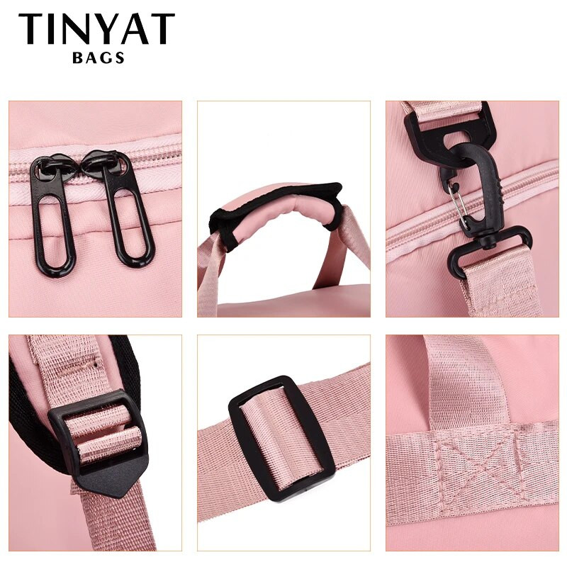 TINYAT didelės talpos moteriškas kelioninis krepšys savaitgaliui kelioninė kuprinė moterims sportinė jogos bagažo krepšiai daugiafunkciniai moteriški skersiniai