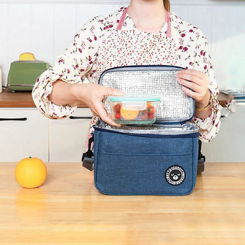 Изолирана кутия за обяд Мъже Жени Преносима къмпинг чанта за пикник Термочанта Охладител за студена храна Детска изолирана кутия с каишка 1PC