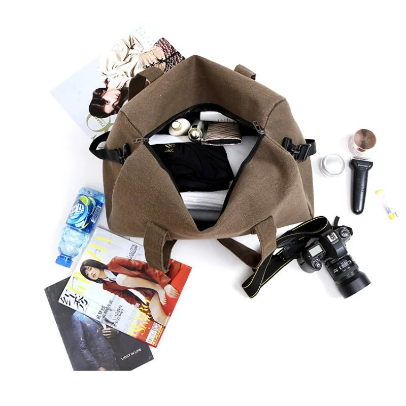 Rokas duffel somas plecu īsa attāluma audekls Sieviešu liela ietilpība Cross-body iepakojumi Vīriešu ceļojumu soma