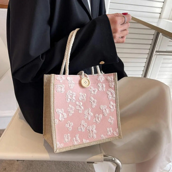 2023 Ленени чанти Дамска чанта за жени Shopper Tote Bag Модна дизайнерска чанта Удобна чанта за хранителни стоки с голям капацитет за пътуване