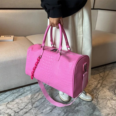 Uus saabumine, moodne PU-st reisikott naistele, suure mahutavusega jooga-duffle nädalavahetuse õlareisikotid Q334