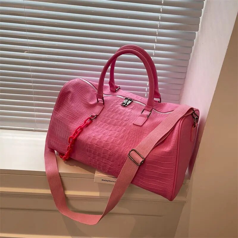 Uus saabumine, moodne PU-st reisikott naistele, suure mahutavusega jooga-duffle nädalavahetuse õlareisikotid Q334