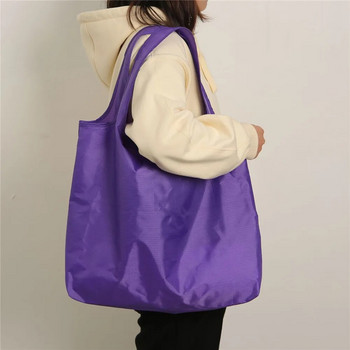 Модна сгъваема екологична пазарска чанта за многократна употреба, джобни чанти, леки, голям капацитет за пътна чанта за хранителни стоки