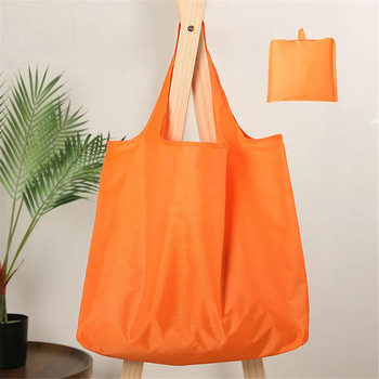Модна сгъваема екологична пазарска чанта за многократна употреба, джобни чанти, леки, голям капацитет за пътна чанта за хранителни стоки