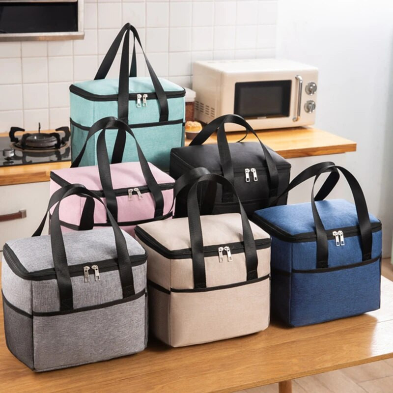 Lõunakott Katioonne Suure mahutavusega kaasaskantav soojusisolatsioonikott Jääkotid Ühevärvilised paksendatud veekindlad lõunakarbi piknikukott