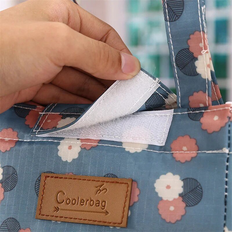 Modes pusdienu maisiņš, izolēts termiski jauki kaķis daudzkrāsains brokastu kastes maisiņi sievietēm portatīvie rokas iepakojumi piknika ceļojumu produkti