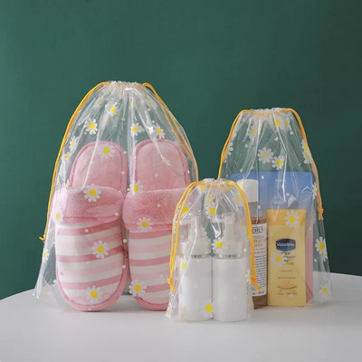 3 τμχ/σετ Χαριτωμένη τσάντα με κορδόνια ταξιδιού Φορητά παπούτσια Ρούχα Εσώρουχα Πετσέτα Αδιάβροχη τσάντα αποθήκευσης Skincare Cosmetic Organizer