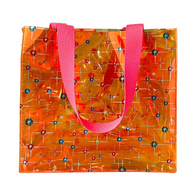 Hologrāfiska apdruka Caurspīdīgs TPU Tote iepirkumu somas Videi draudzīgs Pārnēsājams Lielas ietilpības ūdensnecaurlaidīgs materiāls Caurspīdīga piepilsētas soma