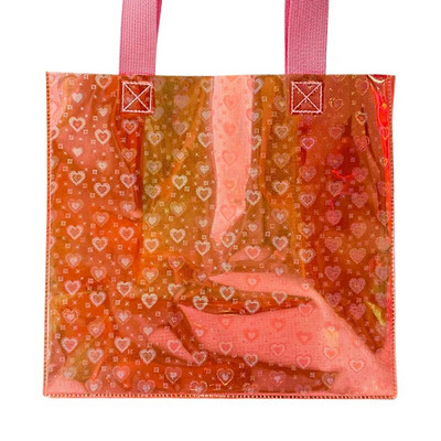 Hologrāfiska apdruka Caurspīdīgs TPU Tote iepirkumu somas Videi draudzīgs Pārnēsājams Lielas ietilpības ūdensnecaurlaidīgs materiāls Caurspīdīga piepilsētas soma