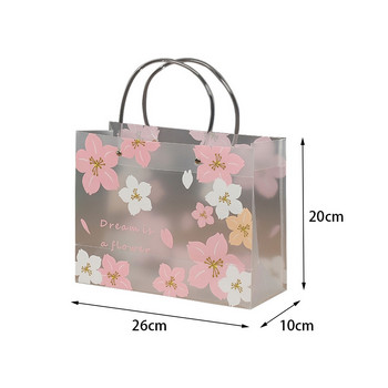 Малки цветя Найлонови торбички Супермаркет Пазарска чанта Прозрачна опаковка Снек Бутикова чанта за дрехи Дебела Водоустойчива
