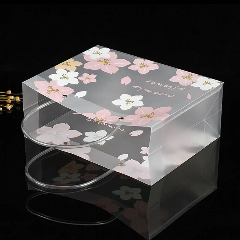 Μικρά λουλούδια Πλαστικές σακούλες Τσάντα αγορών σούπερ μάρκετ Διαφανής συσκευασία Σνακ Boutique Τσάντα ρούχων Παχύ αδιάβροχο