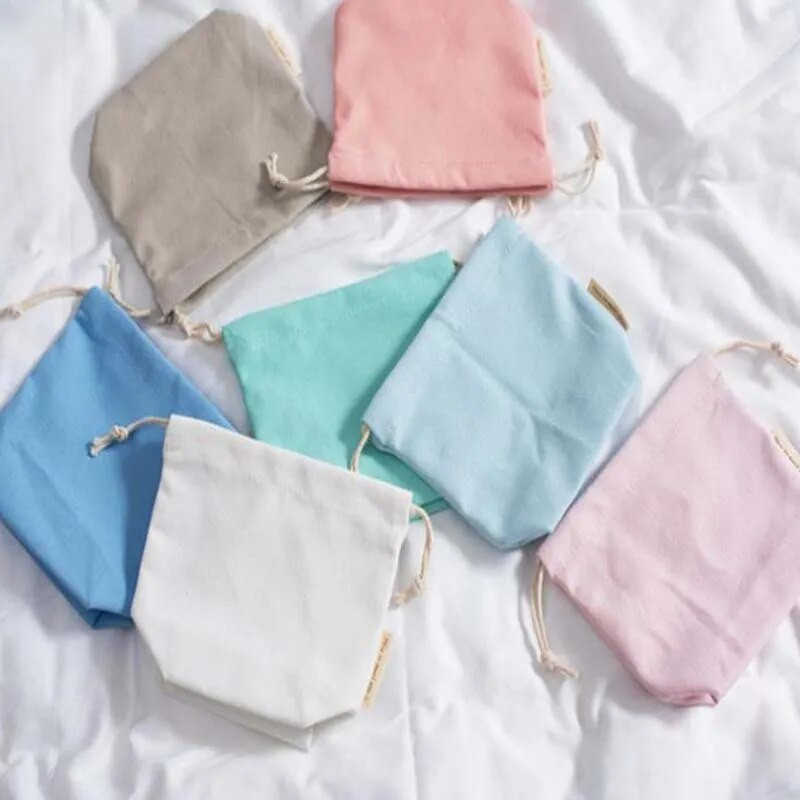 27 * 20 cm cieta aukliņu soma kabatas eko atkārtoti lietojamas audekla iepirkumu somas Sieviešu ceļojumu uzglabāšanas soma Kokvilnas maisiņš Juvelierizstrādājumu soma