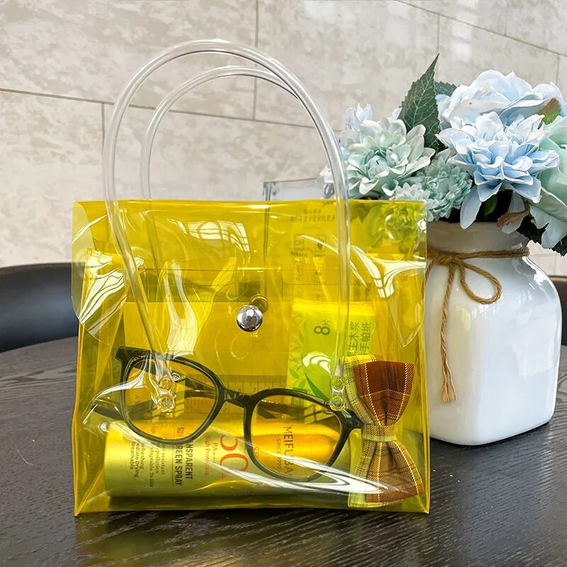 HoSwag üliläbipaistev PVC kandekott. Keskkonnasõbralikud veekindlad materjalid Kaasaskantavad kulumiskindlad läbipaistvad kinkekotid