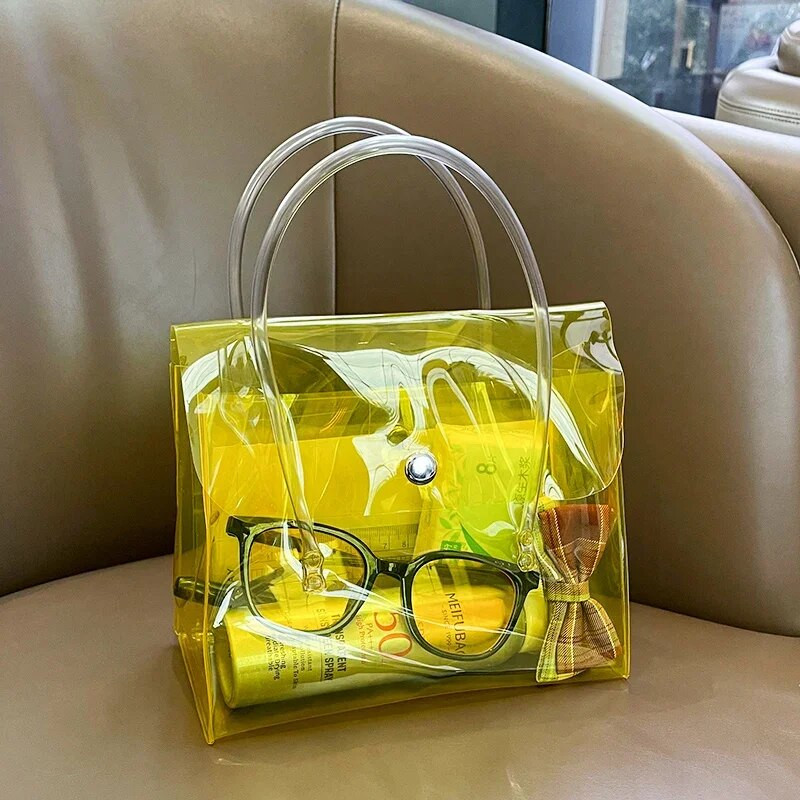 HoSwag üliläbipaistev PVC kandekott. Keskkonnasõbralikud veekindlad materjalid Kaasaskantavad kulumiskindlad läbipaistvad kinkekotid