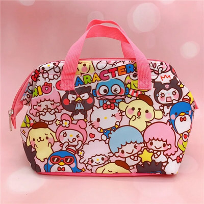 Sanrio Cartoons paksendatud alumiiniumfooliumist lõunakarbikott 22x13x15cm Hello Kitty Melody käekott Anime kaasaskantavad poe isolatsioonikotid