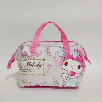Sanrio Cartoons paksendatud alumiiniumfooliumist lõunakarbikott 22x13x15cm Hello Kitty Melody käekott Anime kaasaskantavad poe isolatsioonikotid