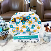 Ziedu apdrukas kosmētikas somiņas Caurspīdīgas kosmētikas somas ar rāvējslēdzēju Beauty Case Travel Make Up Organizer Glabāšana Vannas tualetes piederumu mazgāšanas maisiņš