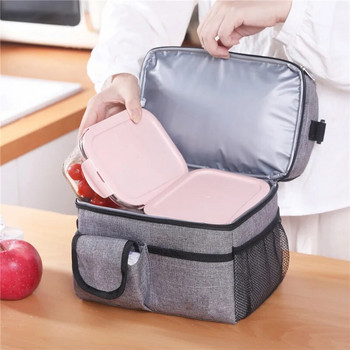 Двуслойна оксфордска тъкан с изолация от алуминиево фолио Хладилни чанти за жени и мъже Пътнически пикник на открито Училищни чанти за обяд в офиса