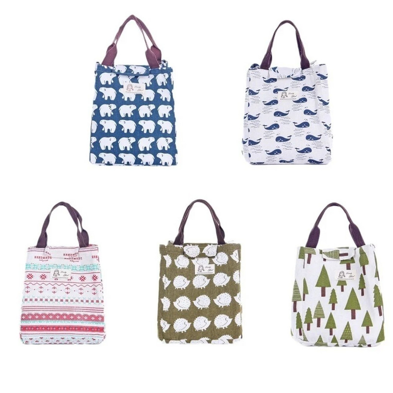 Karikatūras raksta soma dzesēšanas soma Bento piknika maisiņš pusdienu konteiners MAMA soma/zīmuļu kaste/somiņa